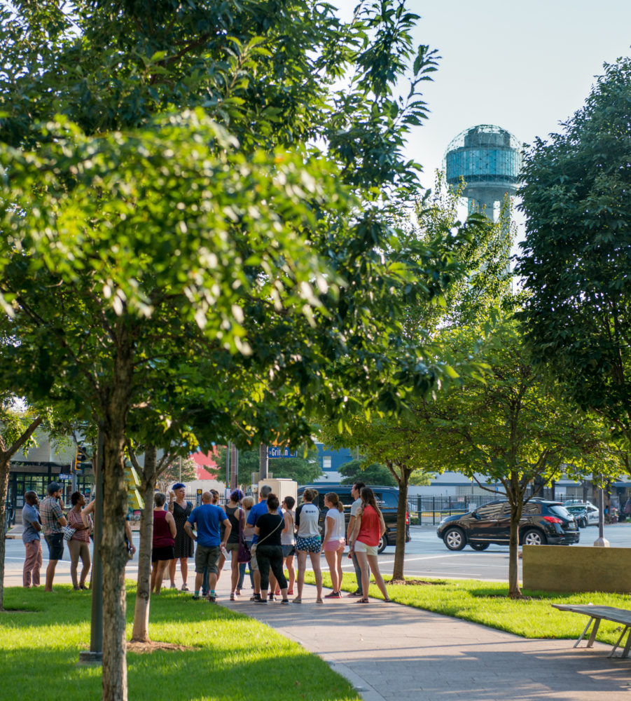 Dallas tour with Reunion tower in background