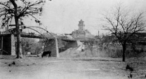 1872 Trinity River Bridge - a former bridge at the same location would have lead to La Reunion