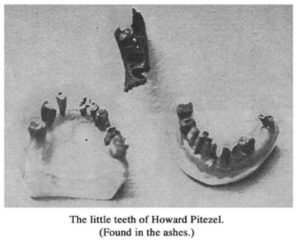 HH Holmes murdered Howard Pitezel - pictured here are the boy's upper and lower jaw bones in fragments.