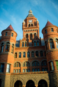 A close-up, color photograph of Old Red Museum where our last pegasus makes it's home.